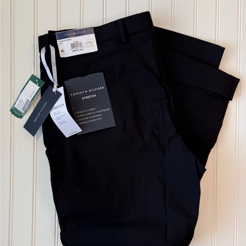 Tommy Hilfiger Tate Men's Black Dress Pants 38x30 NWT
